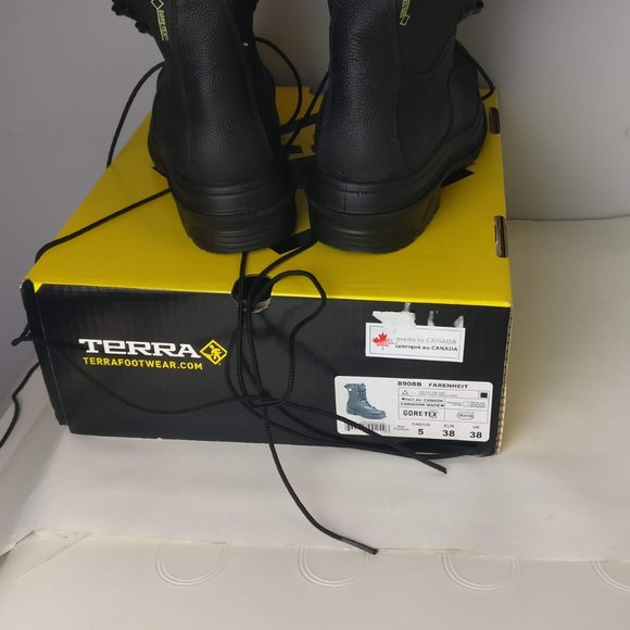 TERRA 8"Fahrenheit 8908B Field Fire Industrial Safety Steel VIBRAM GTX BOOT 7.5 - Picture 4 of 15